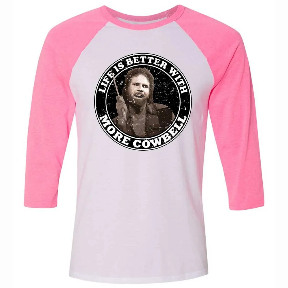 Unisex 3/4 Baseball Tee - WVSY4ZZ3 - White/Neon Pink - 12