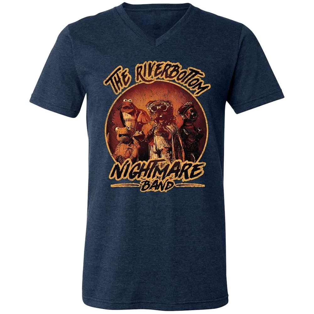 Unisex V-Neck T-Shirt - N1A7DWSR - Heather Navy - 3