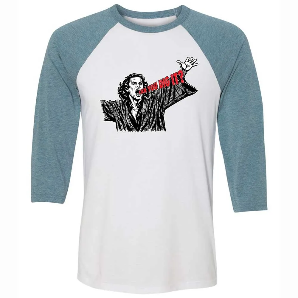 Unisex 3/4 Baseball Tee - PH8DBUKU - White/Denim - 3
