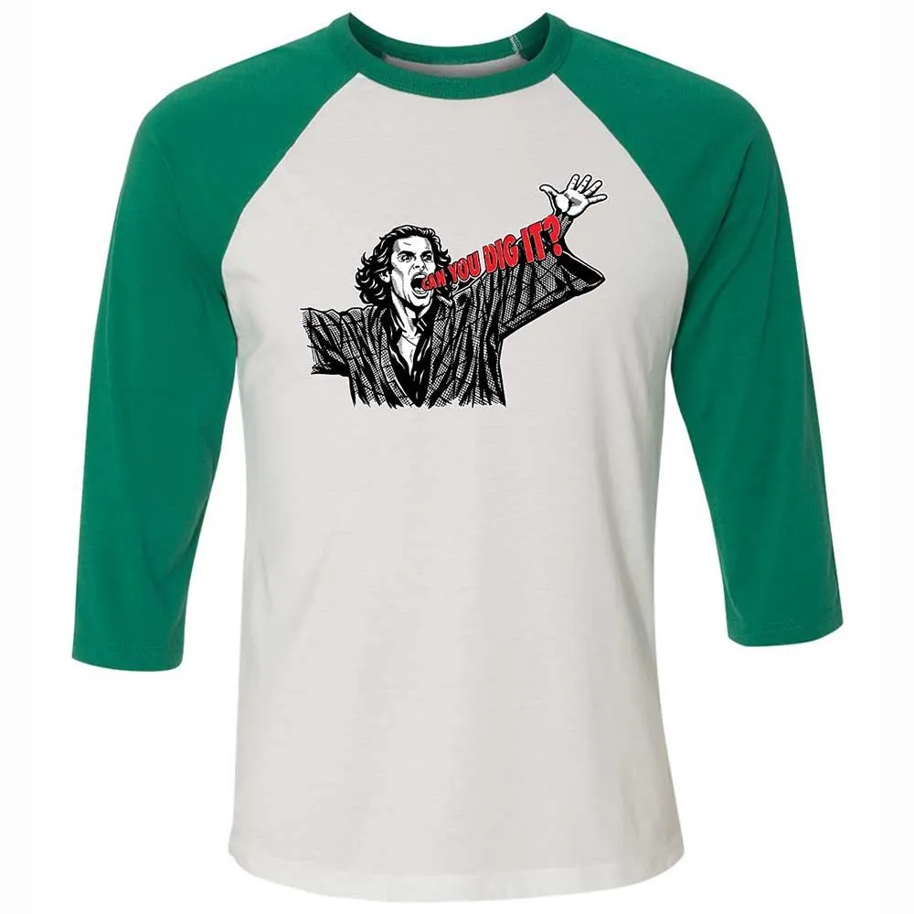Unisex 3/4 Baseball Tee - PH8DBUKU - White/Kelly - 6