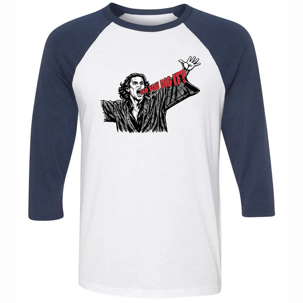 Unisex 3/4 Baseball Tee - PH8DBUKU - White/Navy - 8