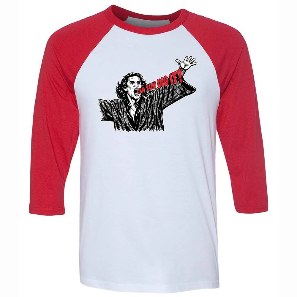 Unisex 3/4 Baseball Tee - PH8DBUKU - White/Red - 9
