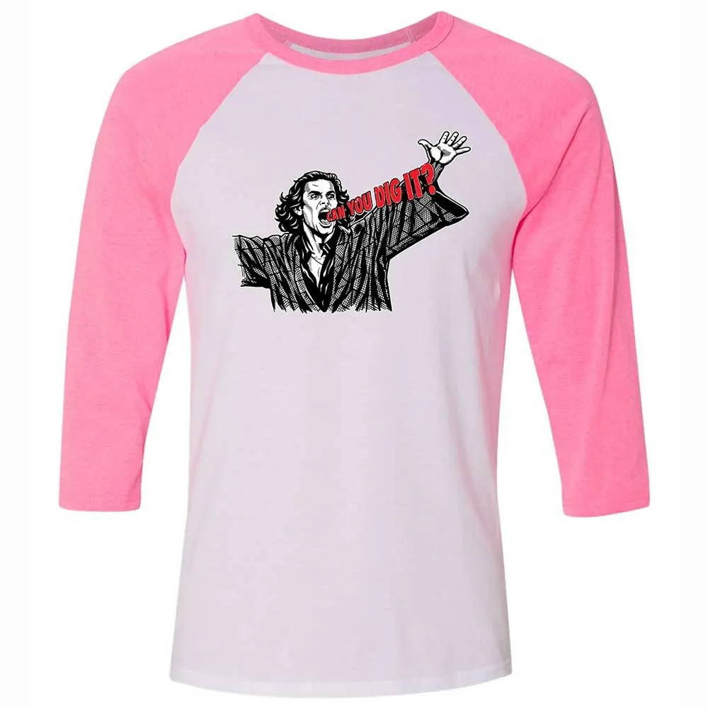 Unisex 3/4 Baseball Tee - PH8DBUKU - White/Neon Pink - 12