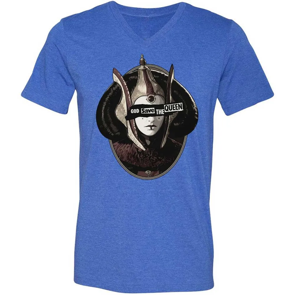 Unisex V-Neck T-Shirt - 2SYB9ULB - Heather True Royal - 5