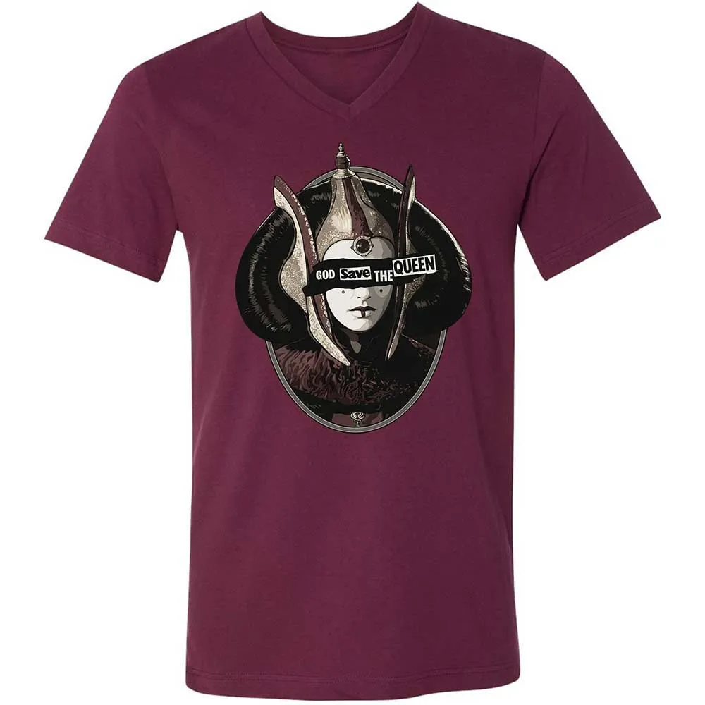 Unisex V-Neck T-Shirt - 2SYB9ULB - Maroon - 8