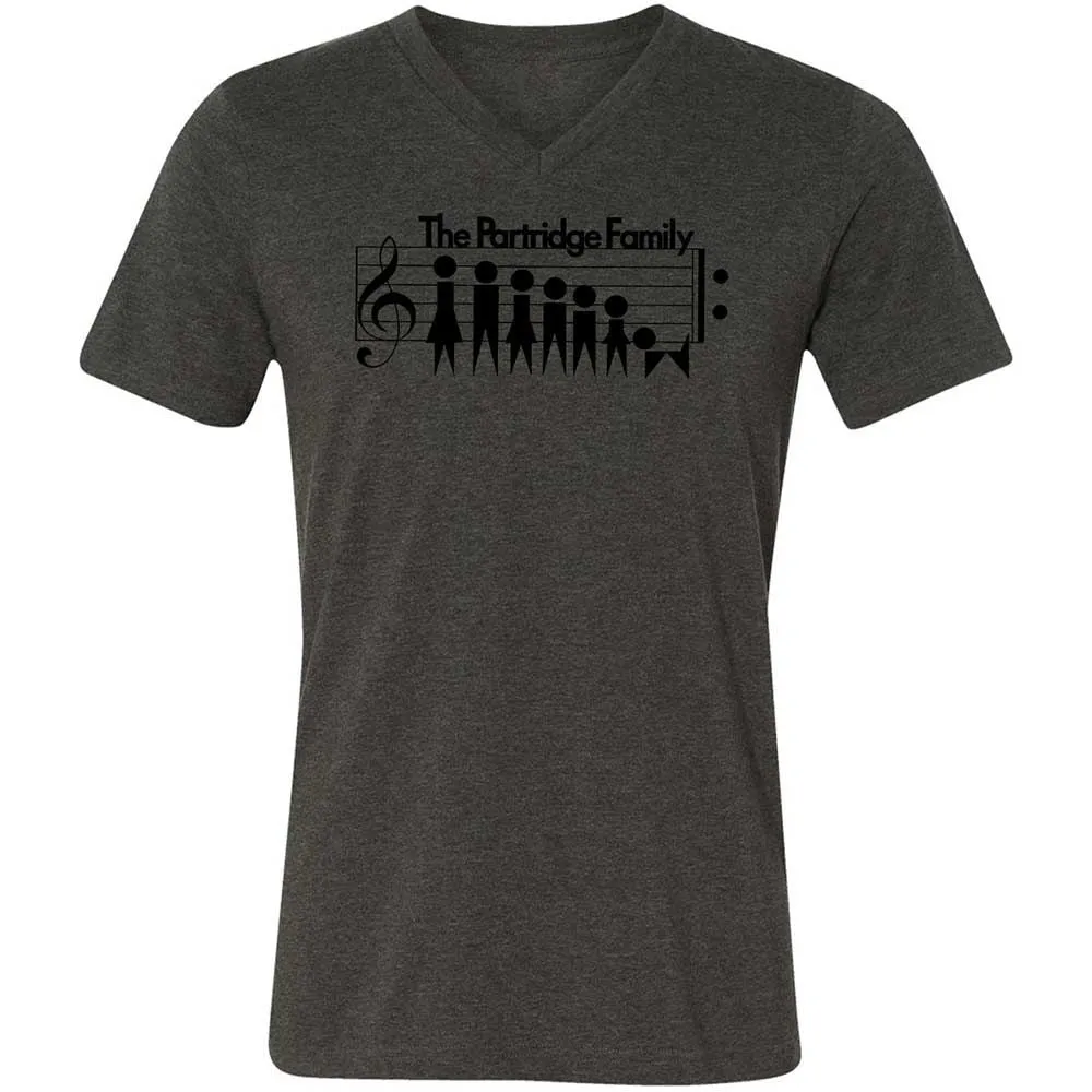 Unisex V-Neck T-Shirt - H9YLNGF9 - Dark Grey Heather - 8