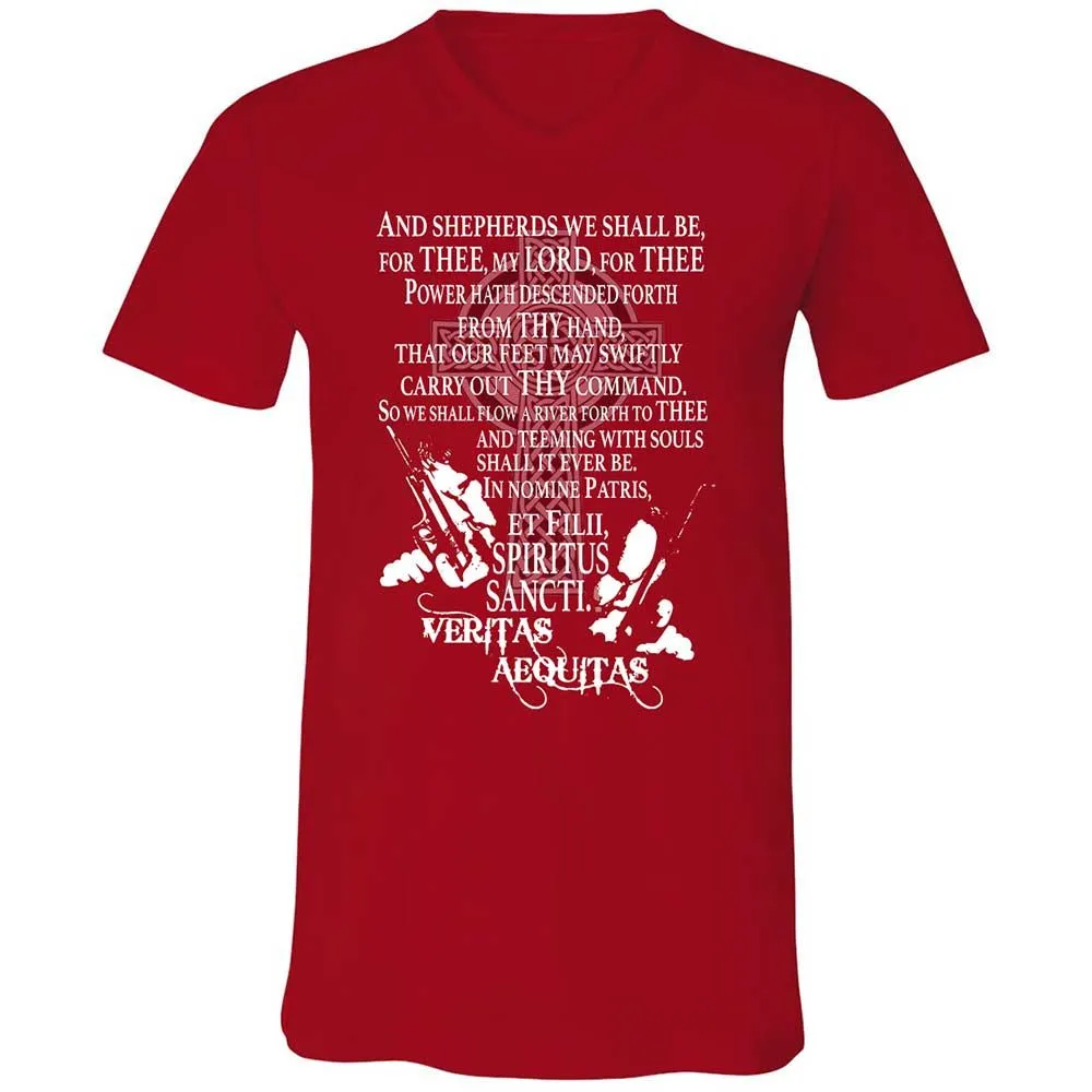 Unisex V-Neck T-Shirt - 9G9GZ6C3 - Red - 6