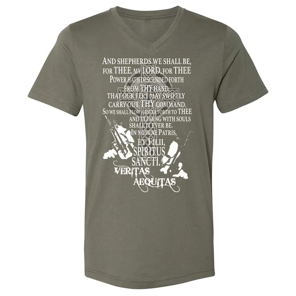 Unisex V-Neck T-Shirt - 9G9GZ6C3 - Military Green - 11