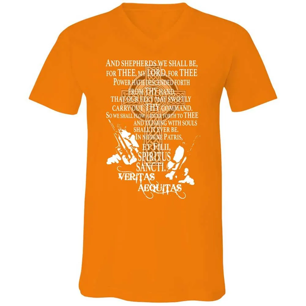 Unisex V-Neck T-Shirt - 9G9GZ6C3 - Orange - 12