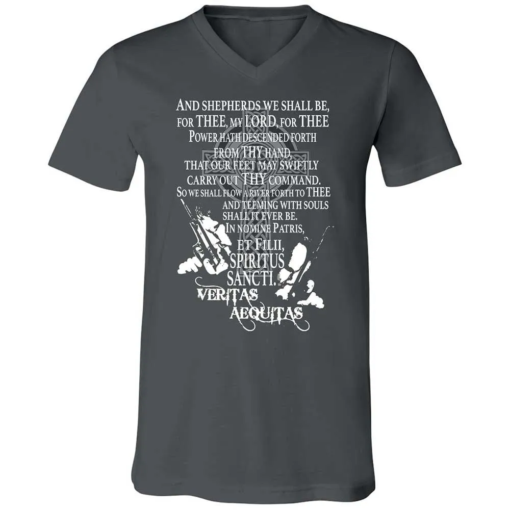 Unisex V-Neck T-Shirt - 9G9GZ6C3 - Asphalt - 13
