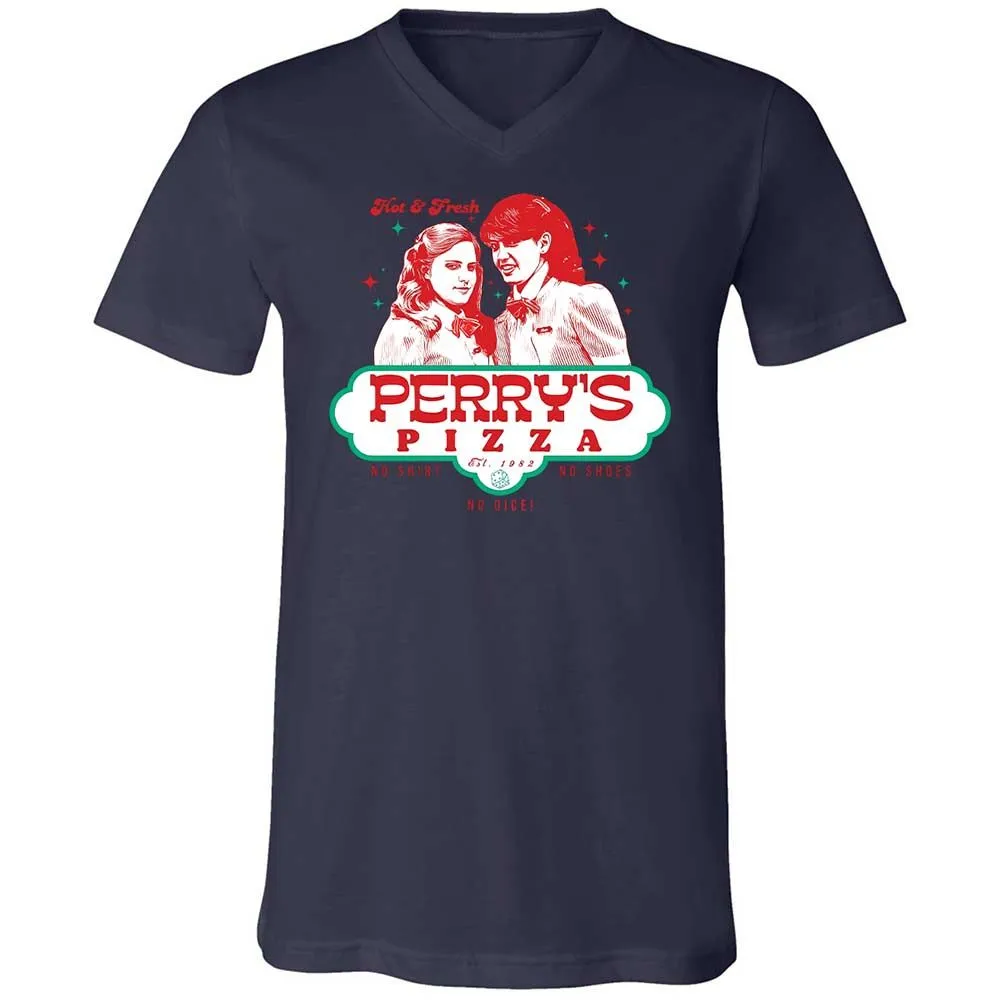 Unisex V-Neck T-Shirt - VX1M5QGW - Navy - 12