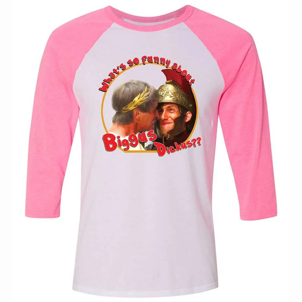 Unisex 3/4 Baseball Tee - SFWJNWDX - White/Neon Pink - 12
