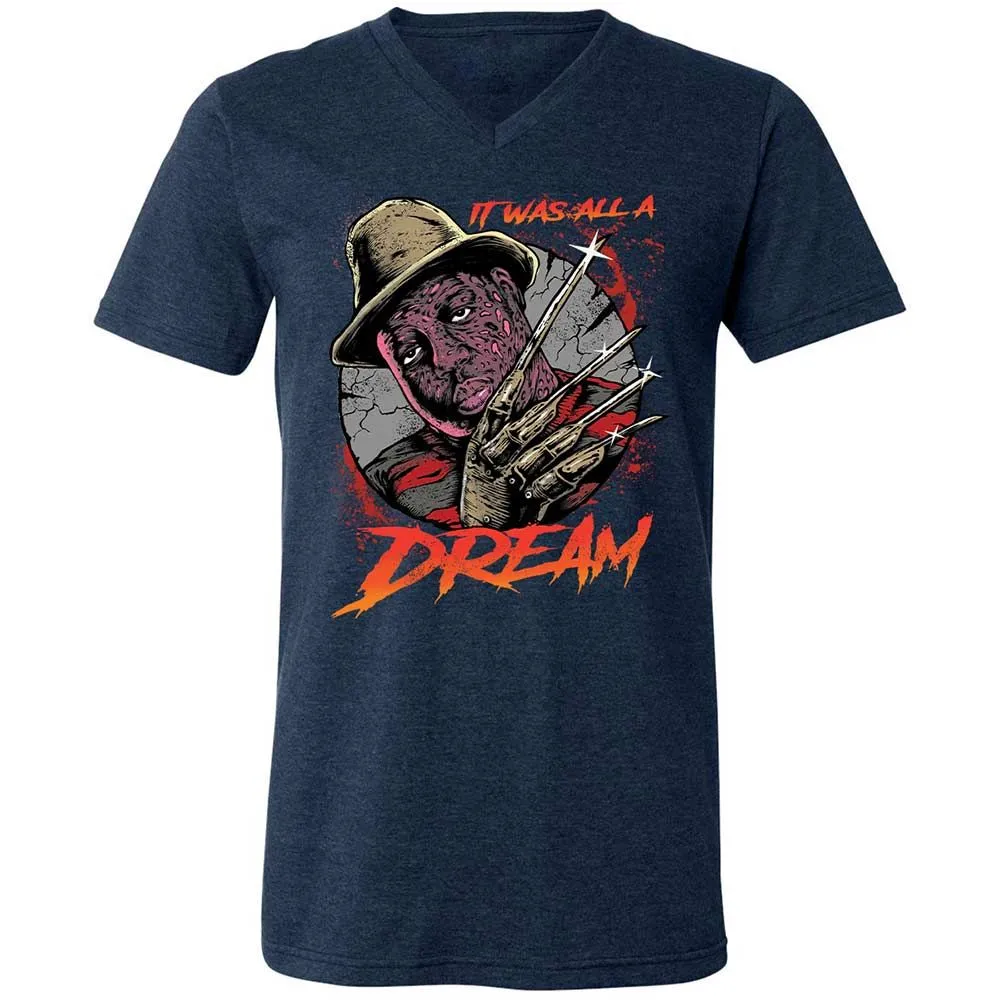 Unisex V-Neck T-Shirt - BNMLGRM8 - Heather Navy - 3