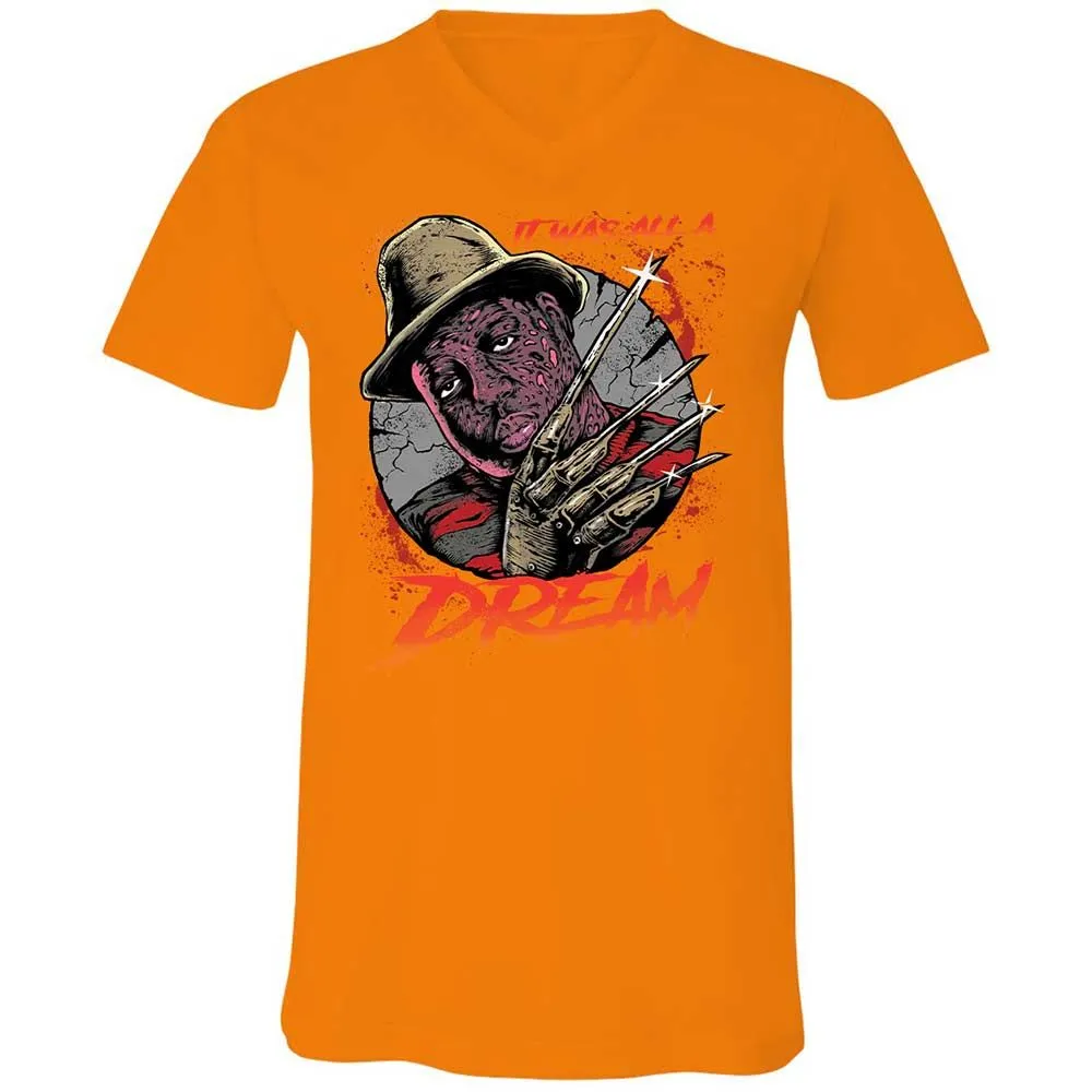 Unisex V-Neck T-Shirt - BNMLGRM8 - Orange - 12