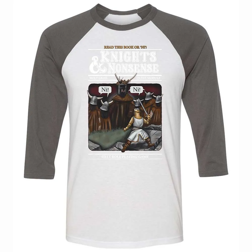 Unisex 3/4 Baseball Tee - FKNH67ZS - White/Asphalt - 2