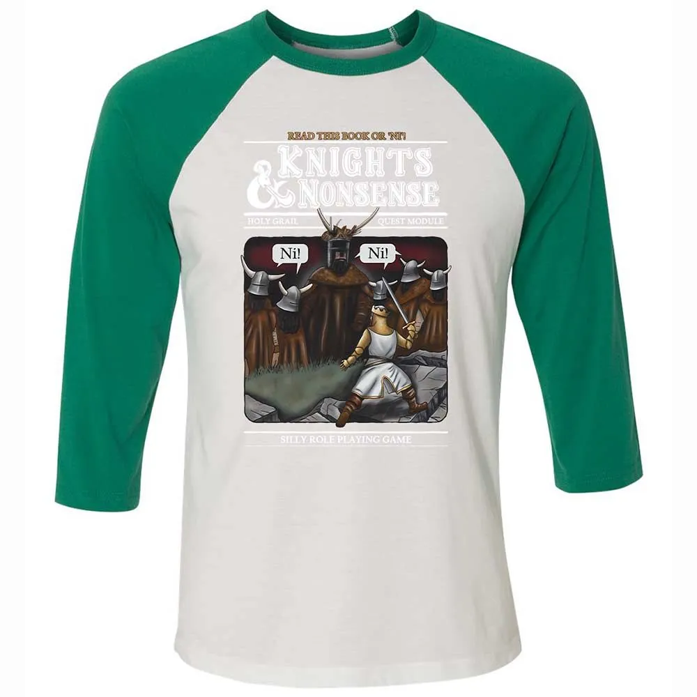 Unisex 3/4 Baseball Tee - FKNH67ZS - White/Kelly - 6