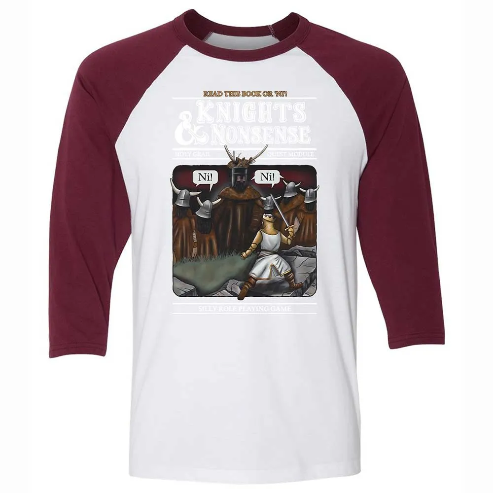 Unisex 3/4 Baseball Tee - FKNH67ZS - White/Maroon - 7