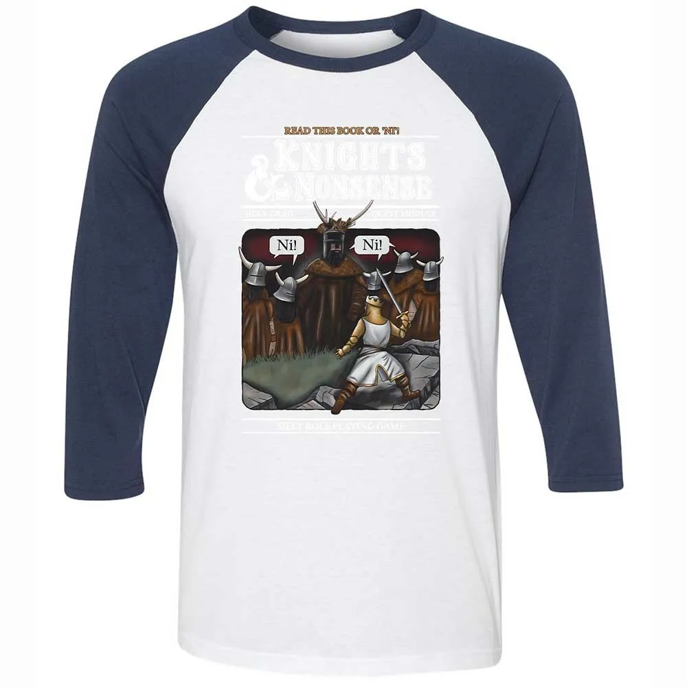 Unisex 3/4 Baseball Tee - FKNH67ZS - White/Navy - 8