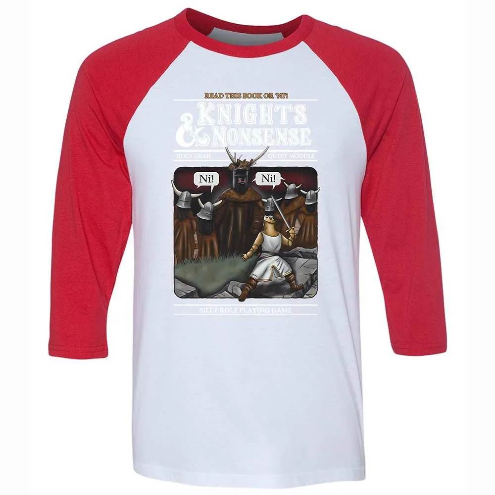 Unisex 3/4 Baseball Tee - FKNH67ZS - White/Red - 9