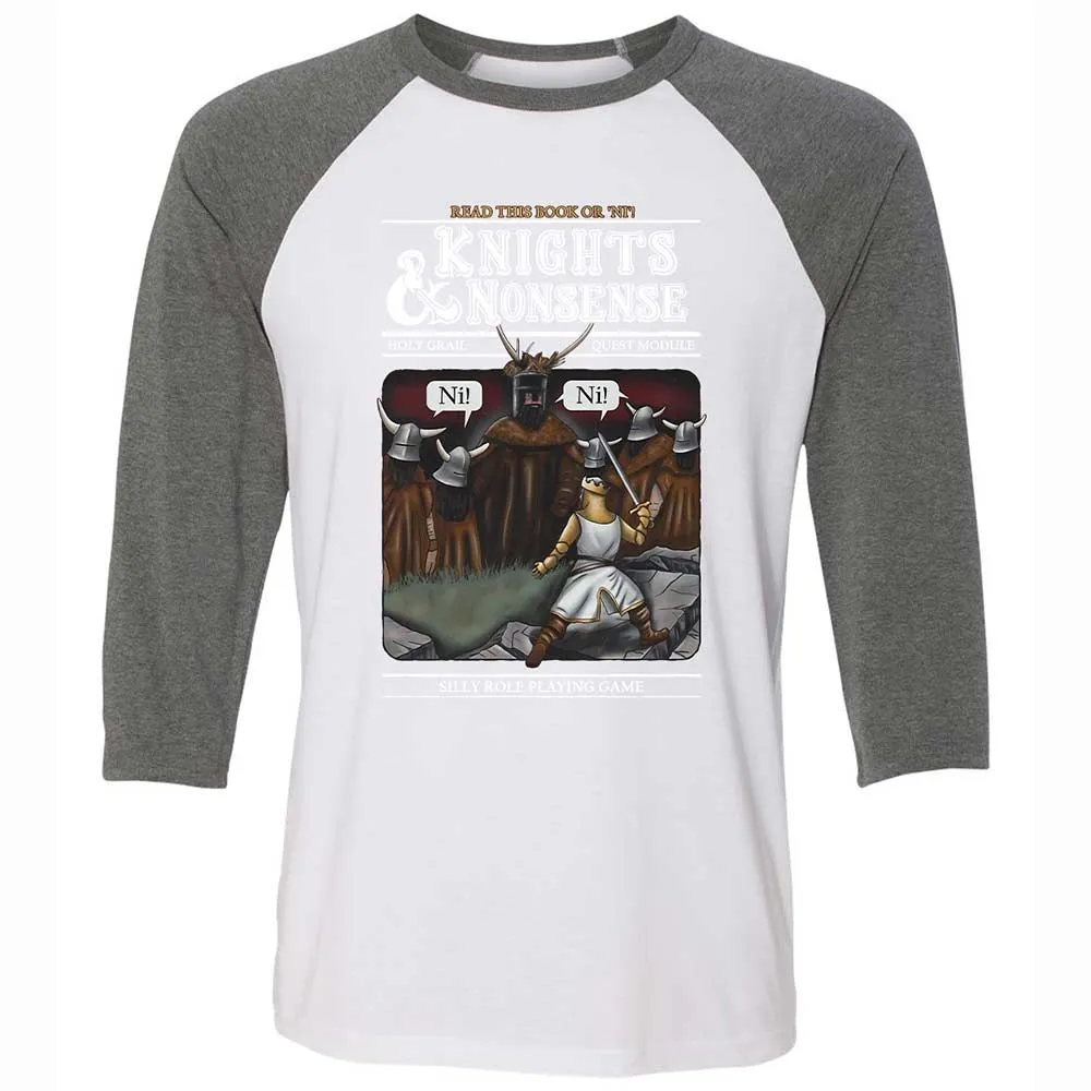 Unisex 3/4 Baseball Tee - FKNH67ZS - White/Deep Heather - 11