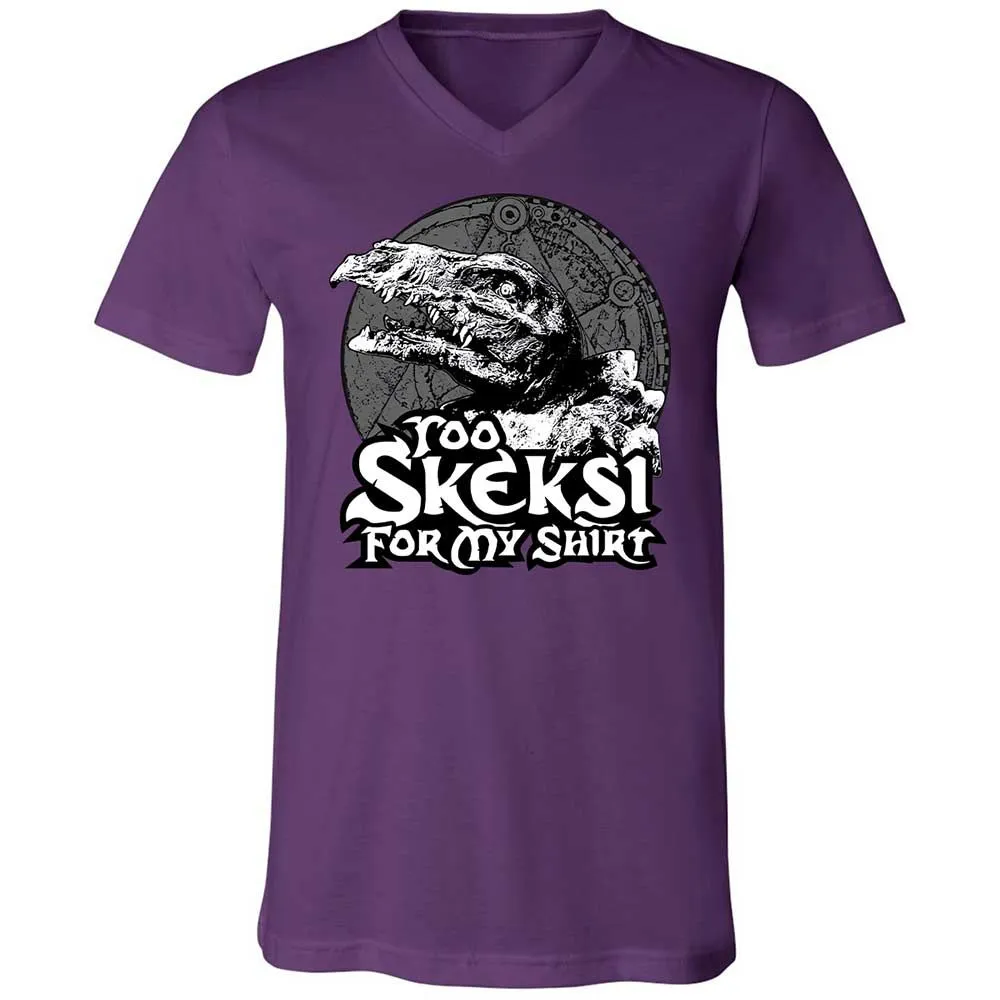 Unisex V-Neck T-Shirt - D7Z6V5R3 - Team Purple - 10