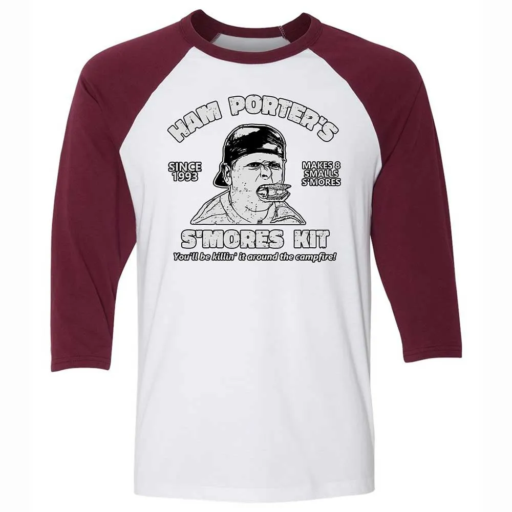 Unisex 3/4 Baseball Tee - 3MUKLEGK - White/Maroon - 7
