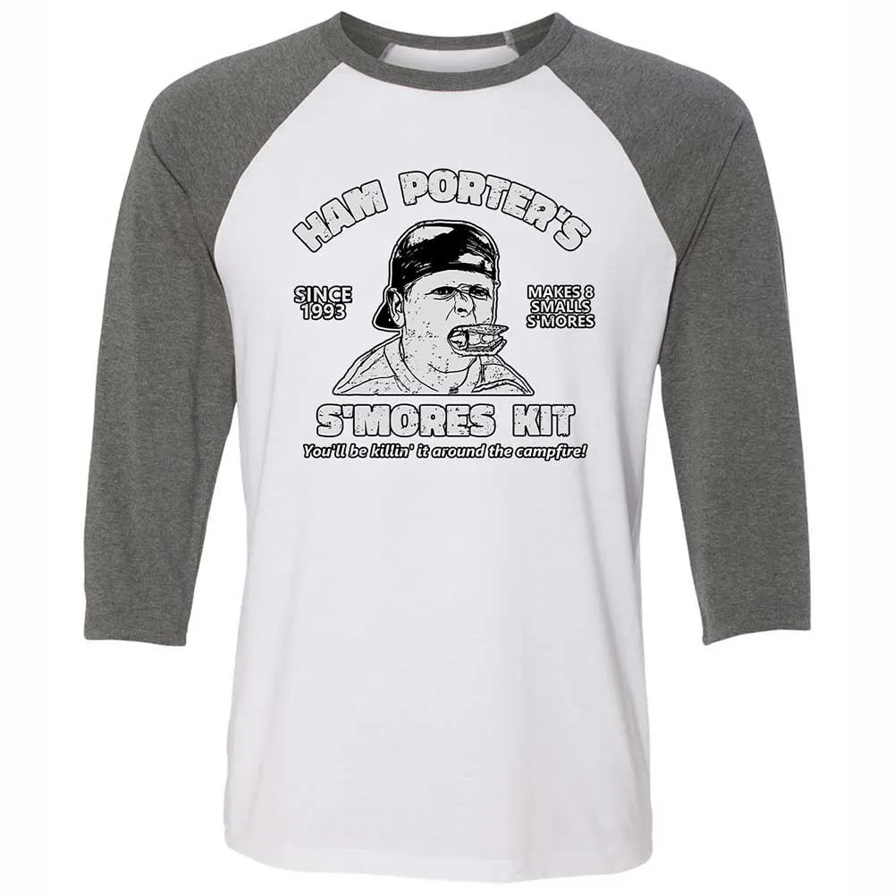 Unisex 3/4 Baseball Tee - 3MUKLEGK - White/Deep Heather - 11