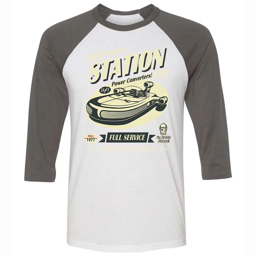 Unisex 3/4 Baseball Tee - C1KCVXG6 - White/Asphalt - 2