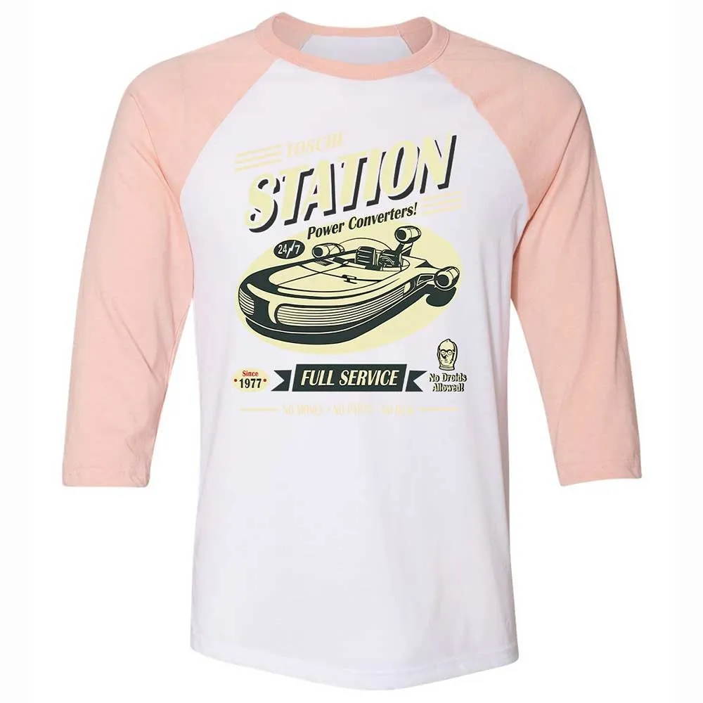 Unisex 3/4 Baseball Tee - C1KCVXG6 - White/Heather Peach - 5