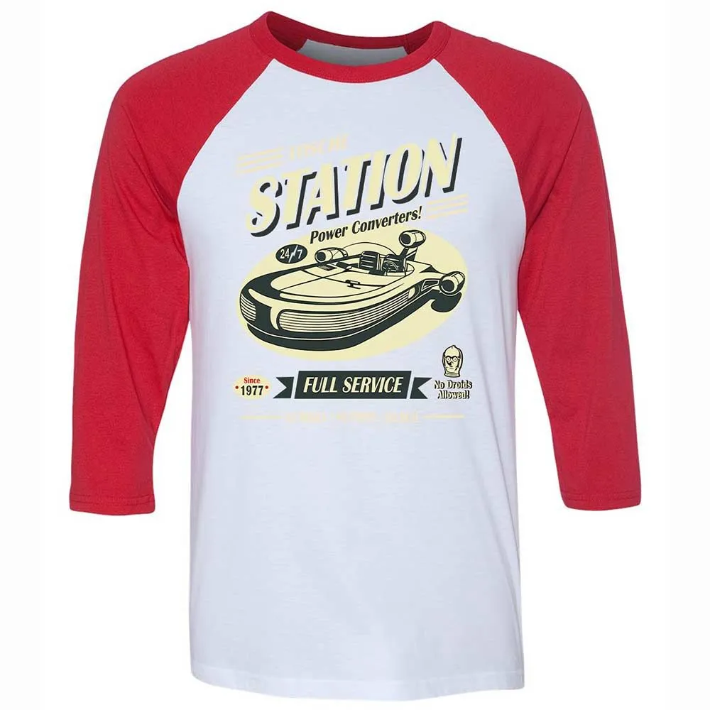 Unisex 3/4 Baseball Tee - C1KCVXG6 - White/Red - 9