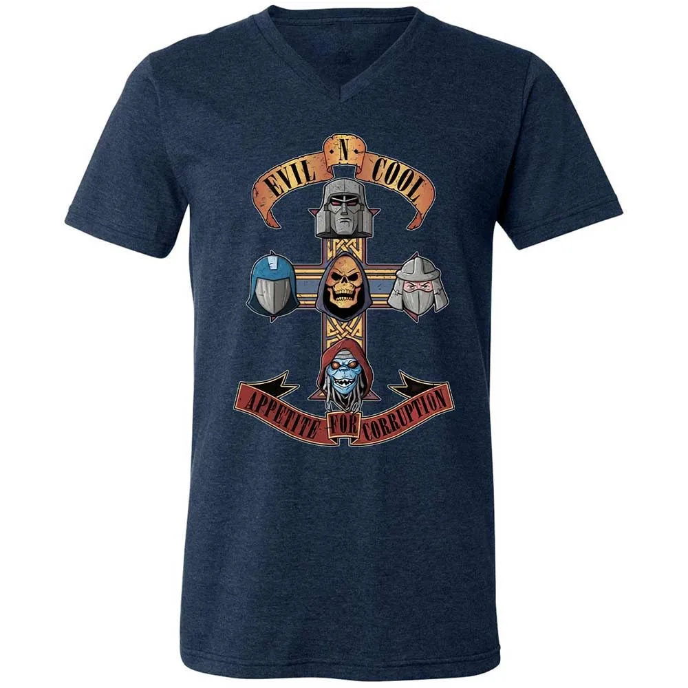 Unisex V-Neck T-Shirt - X9VN7665 - Heather Navy - 3
