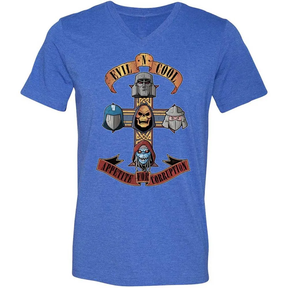 Unisex V-Neck T-Shirt - X9VN7665 - Heather True Royal - 5
