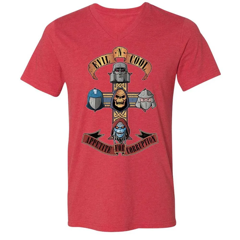 Unisex V-Neck T-Shirt - X9VN7665 - Heather Red - 7