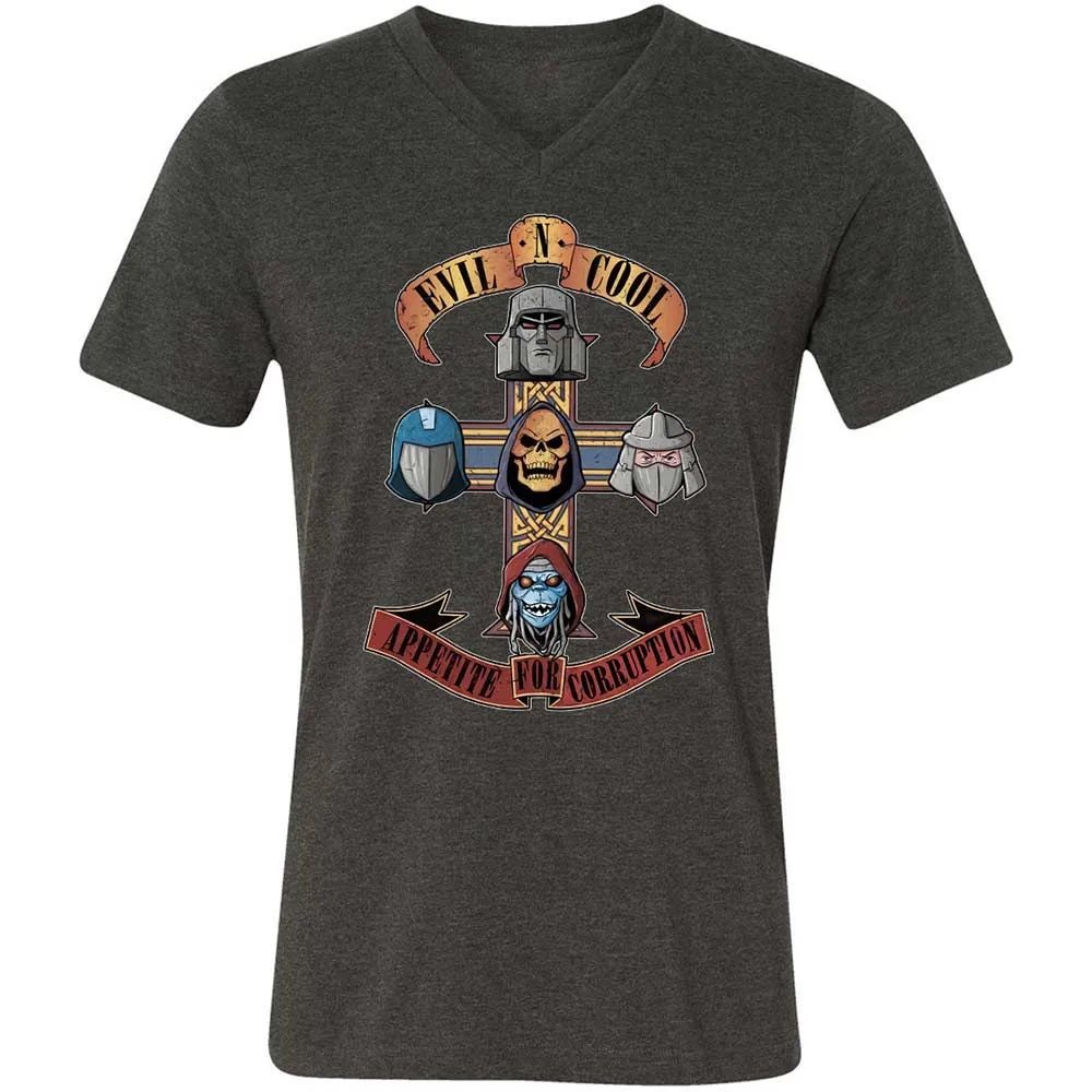 Unisex V-Neck T-Shirt - X9VN7665 - Dark Grey Heather - 9