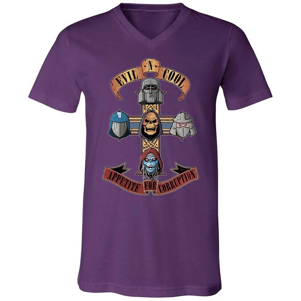 Unisex V-Neck T-Shirt - X9VN7665 - Team Purple - 10