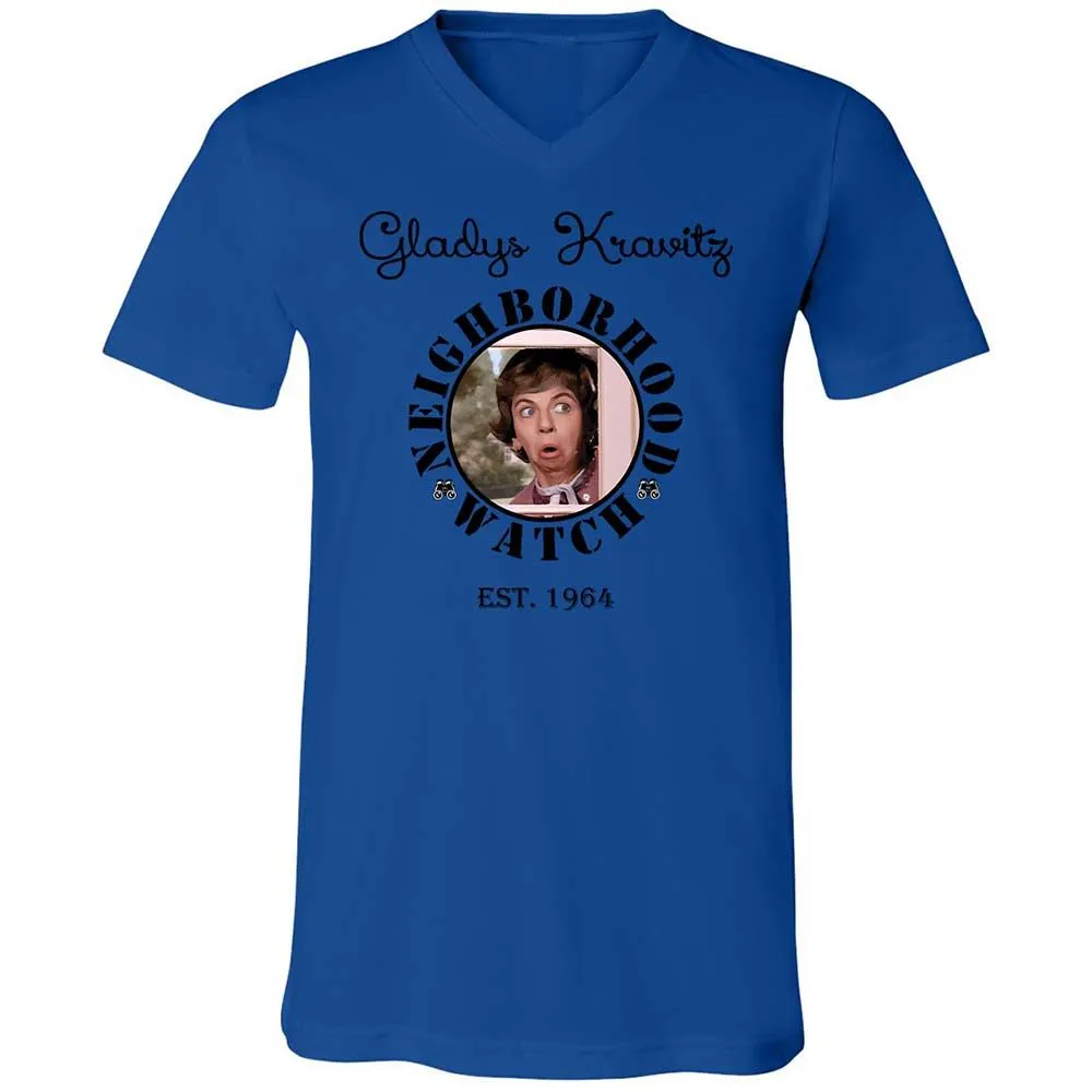 Unisex V-Neck T-Shirt - TAZQTQEM - True Royal - 3