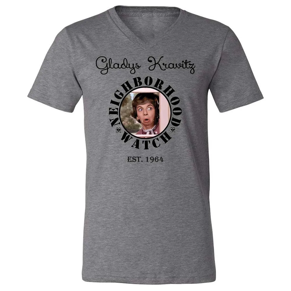 Unisex V-Neck T-Shirt - TAZQTQEM - Deep Heather - 9