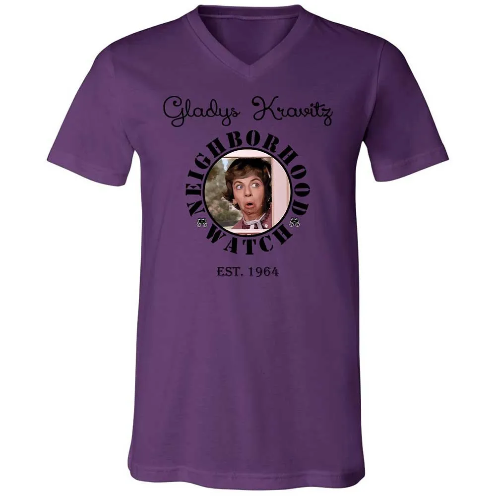 Unisex V-Neck T-Shirt - TAZQTQEM - Team Purple - 10