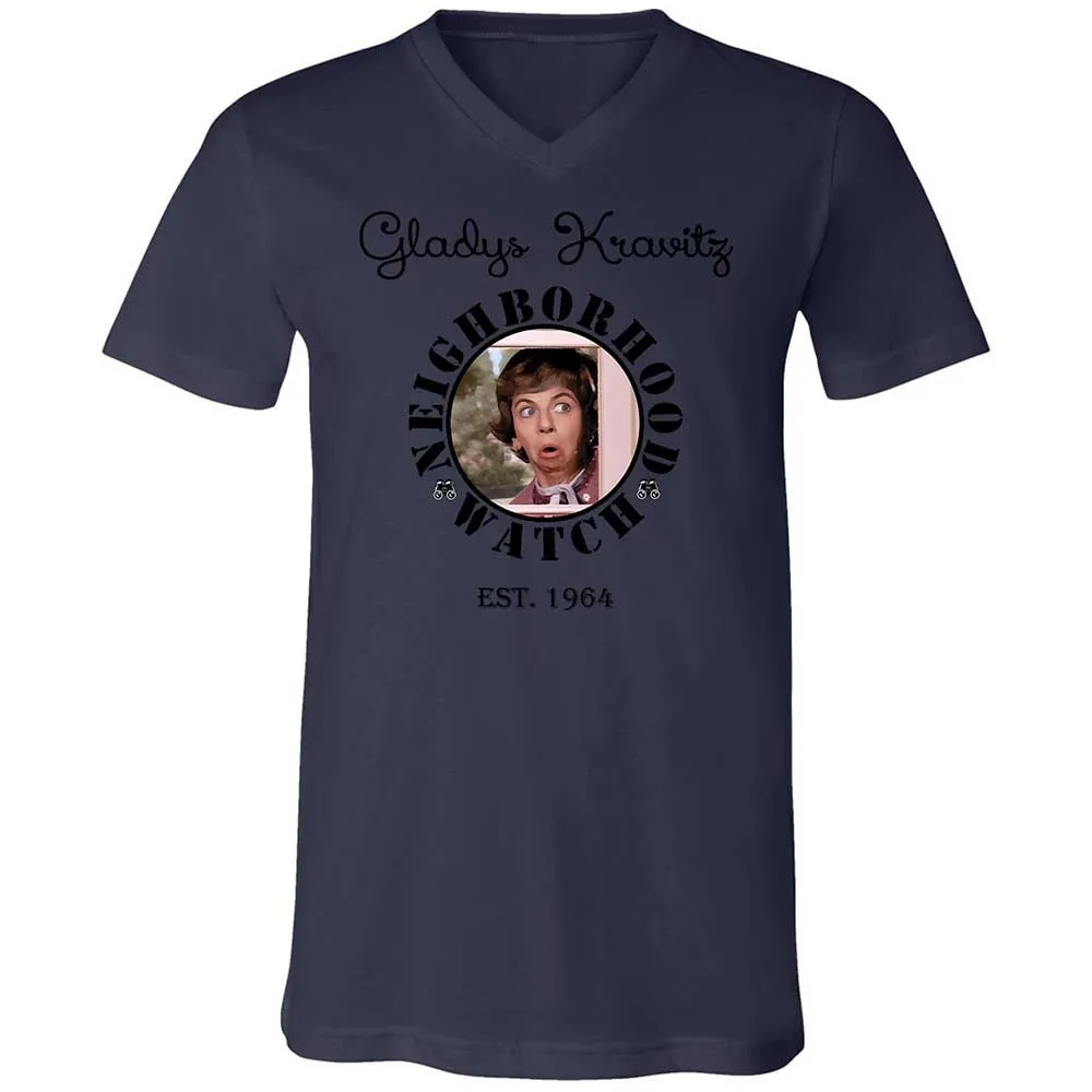 Unisex V-Neck T-Shirt - TAZQTQEM - Navy - 12