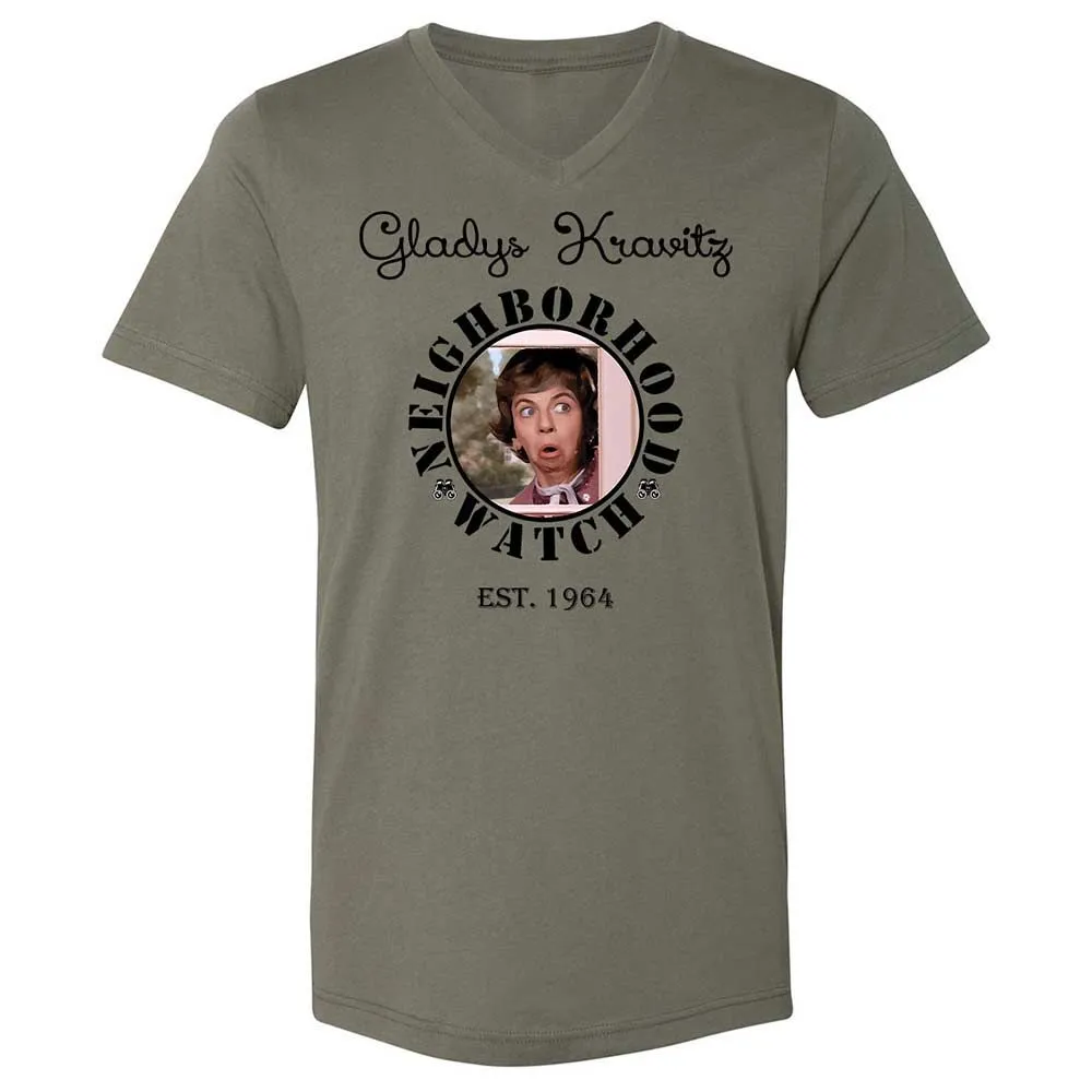 Unisex V-Neck T-Shirt - TAZQTQEM - Military Green - 15