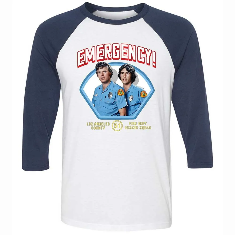 Unisex 3/4 Baseball Tee - A4D5F7PS - White/Navy - 8