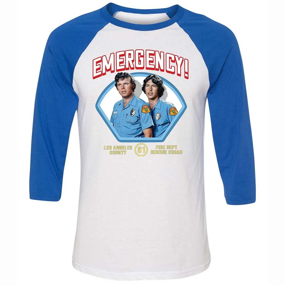 Unisex 3/4 Baseball Tee - A4D5F7PS - White/True Royal - 10
