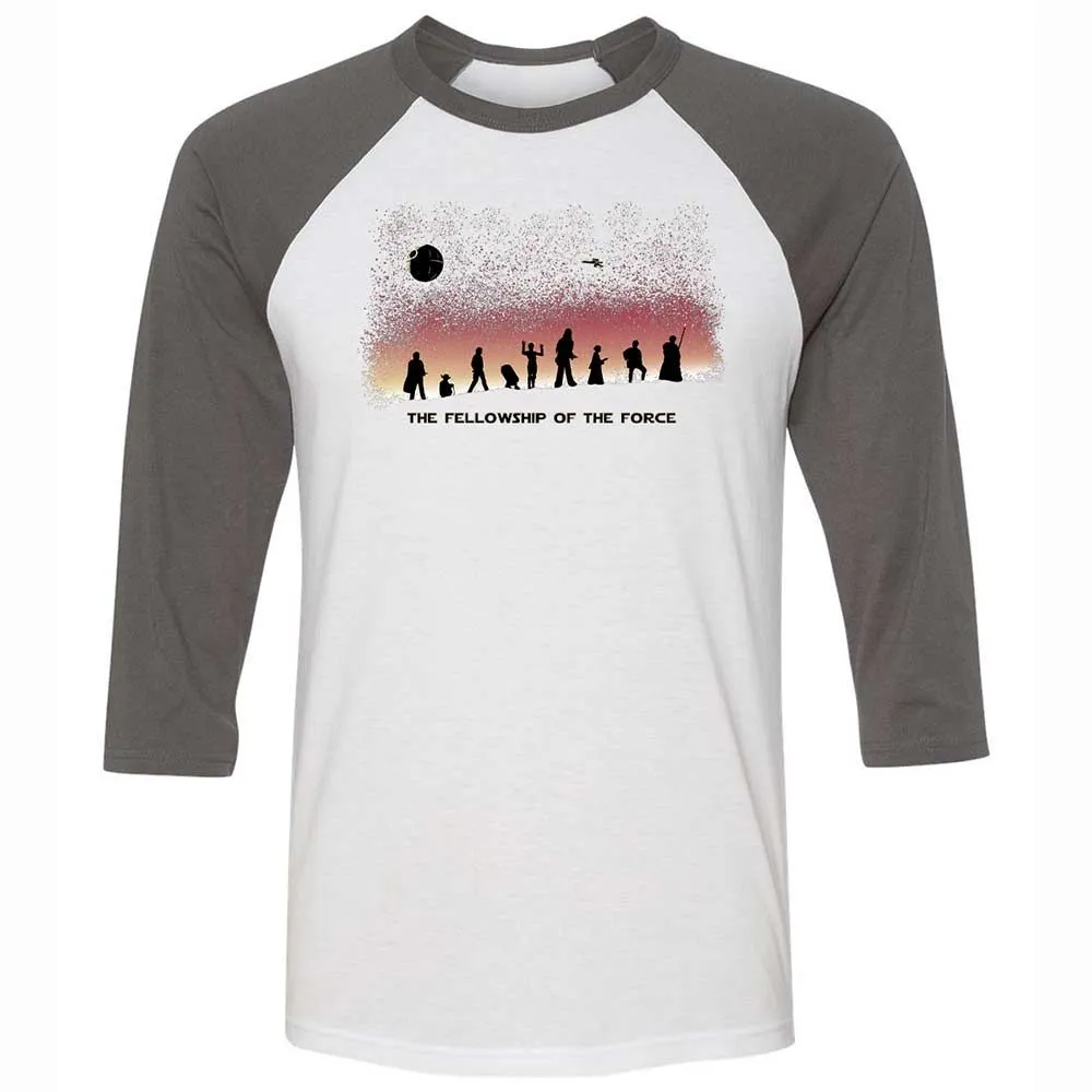Unisex 3/4 Baseball Tee - YADVFZJK - White/Asphalt - 2
