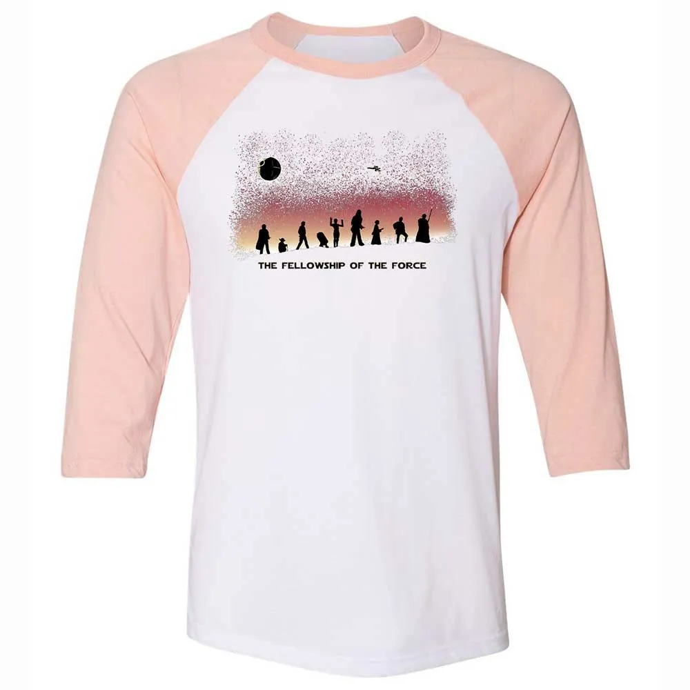 Unisex 3/4 Baseball Tee - YADVFZJK - White/Heather Peach - 5
