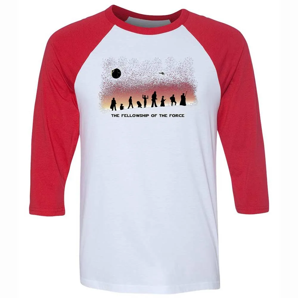 Unisex 3/4 Baseball Tee - YADVFZJK - White/Red - 9