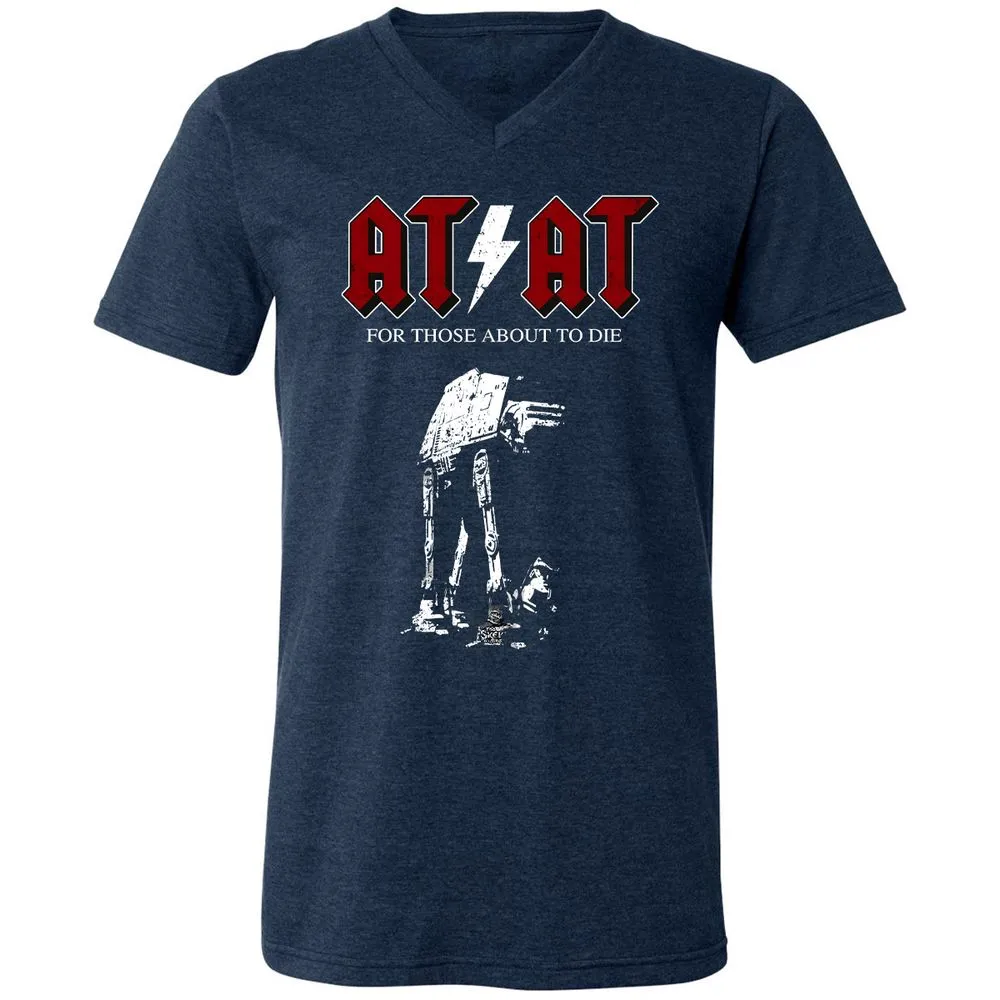 Unisex V-Neck T-Shirt - 71RTAAZU - Heather Navy - 3