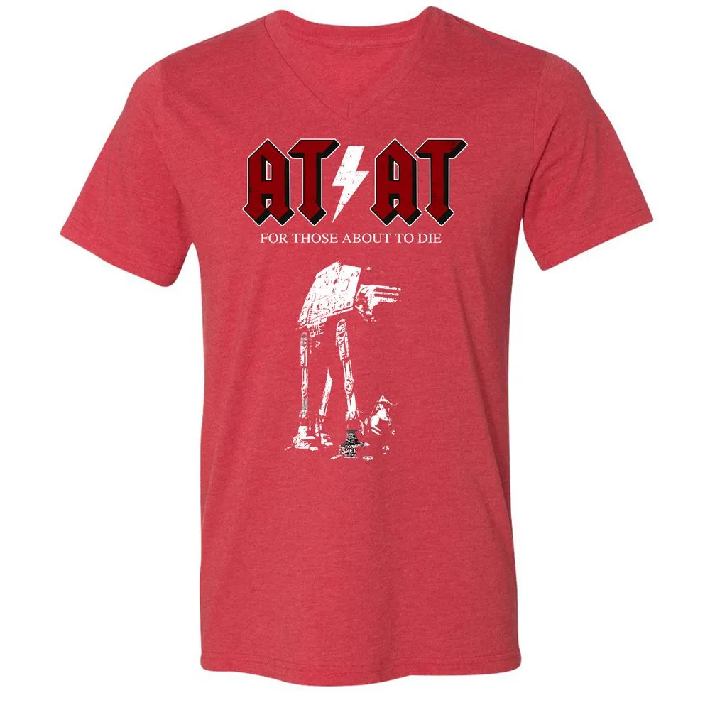Unisex V-Neck T-Shirt - 71RTAAZU - Heather Red - 7