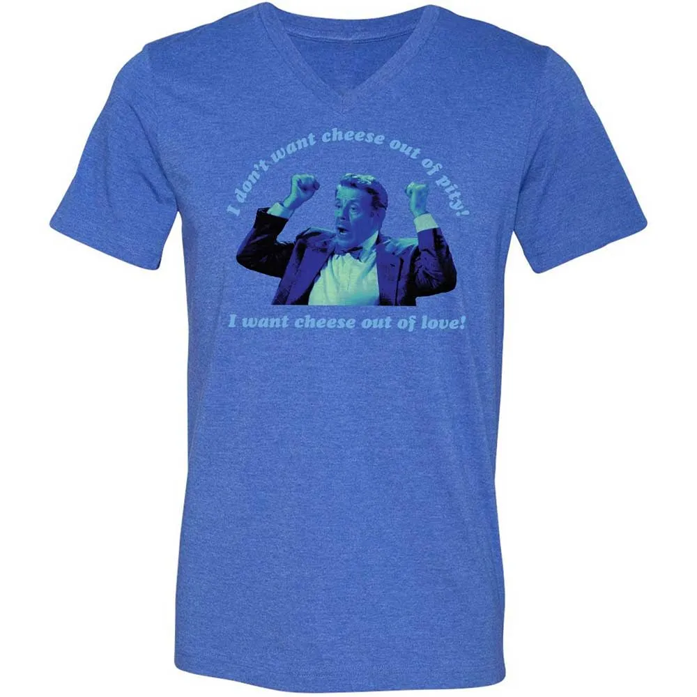 Unisex V-Neck T-Shirt - XZA63KUA - Heather True Royal - 4
