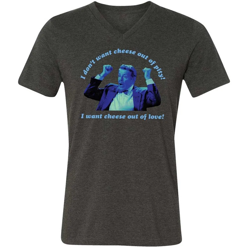 Unisex V-Neck T-Shirt - XZA63KUA - Dark Grey Heather - 8
