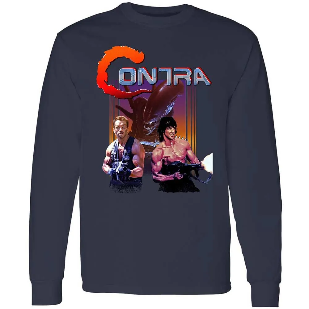 Long Sleeve T-Shirt - F8AHF1XJ - Navy - 2